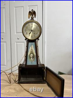 1920's Seth Thomas Banjo George Washington Wall Electric Clock WORKS TESTED 1920's Seth Thomas Banjo George Washington Wall Electric Clock WORKS TESTED