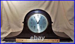1920s Seth Tomas Tambour #18 8-day Mantel Clock Time & Strike Chimes Serviced