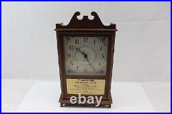 1935 Seth Thomas Award Mantle Clock With Plaque Vintage Collectible