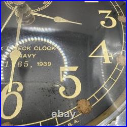 1939 Seth Thomas US Navy Mark I Deck Clock Quartz Porthole + Orig Movement