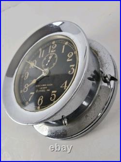 1941 SETH THOMAS WWII U. S. Navy Mark 1 Deck Clock Naval Porthole Ship Wall Clock 1941 SETH THOMAS WWII U. S. Navy Mark 1 Deck Clock Naval Porthole Ship Wall Clock