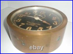 1941 Seth Thomas Mark I-deck Clock # 11057 U. S. Navy Brass