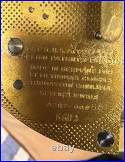 1966 Seth Thomas Corsair Vintage Ship's Bell Clock, Brass, Maritime Nautical