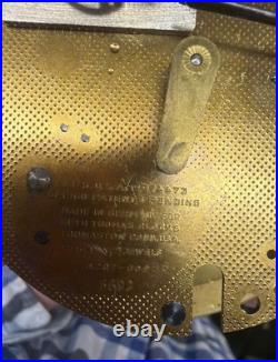 1966 Seth Thomas Corsair Vintage Ship's Bell Clock, Brass, Maritime Nautical