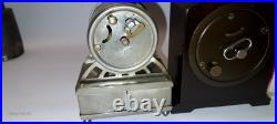 3 Small Antique Vanity Clocks Variety, Seth Thomas Gilbert & German Music Box
