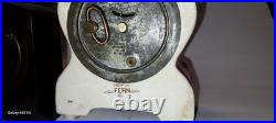 3 Small Antique Vanity Clocks Variety, Seth Thomas Gilbert & German Music Box