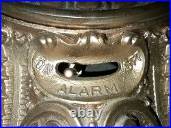 ANTIQUE 1870s 10 Seth Thomas Mantle CLOCK SOLID BRONZE OWL EDWARDIAN NOUVEAU