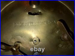 ANTIQUE 1870s 10 Seth Thomas Mantle CLOCK SOLID BRONZE OWL EDWARDIAN NOUVEAU