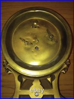 ANTIQUE 1870s 10 Seth Thomas Mantle CLOCK SOLID BRONZE OWL EDWARDIAN NOUVEAU