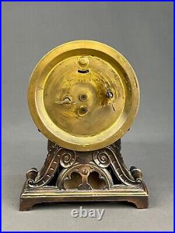 ANTIQUE 1870s 9 Seth Thomas Mantle All Metal Alarm Clock