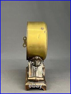 ANTIQUE 1870s 9 Seth Thomas Mantle All Metal Alarm Clock