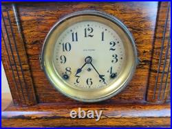 ANTIQUE ADAMANTINE SETH THOMAS 8 DAY MANTLE CLOCK Movement # 89 Works