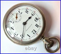 ANTIQUE MENS SETH THOMAS 15'J LEVER SET POCKET WATCH 18'S COME With LEATHER POUCH