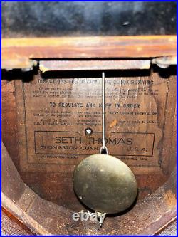 ANTIQUE SCHOOLHOUSE PENDULUM WIND UP REGULATOR Cerca 1900