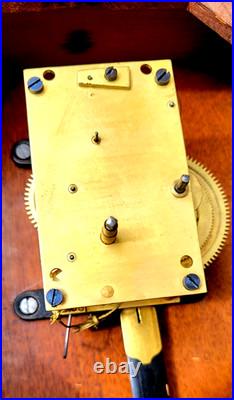 ANTIQUE SETH THOMAS #2 OAK REGULATOR CLOCK With ROMAN NUMERALS