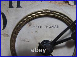 ANTIQUE SETH THOMAS 4 PILLAR ADAMANTINE MANTLE CLOCK With89C MOVEMENT READ F/S