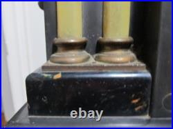 ANTIQUE SETH THOMAS 4 PILLAR ADAMANTINE MANTLE CLOCK With89C MOVEMENT READ F/S