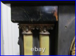 ANTIQUE SETH THOMAS 4 PILLAR ADAMANTINE MANTLE CLOCK With89C MOVEMENT READ F/S