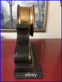 ANTIQUE SETH THOMAS MANTLE CLOCK wooden CASE Brass Patrician #1 wood brass