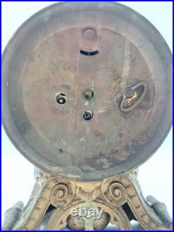 ANTIQUE SETH THOMAS METAL TABLE LONG ALARM CLOCK CIRCA 1909 FOR REPAIR Fix UP
