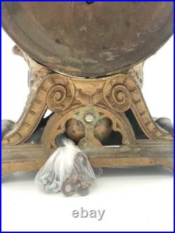 ANTIQUE SETH THOMAS METAL TABLE LONG ALARM CLOCK CIRCA 1909 FOR REPAIR Fix UP