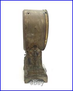 ANTIQUE SETH THOMAS METAL TABLE LONG ALARM CLOCK CIRCA 1909 FOR REPAIR Fix UP