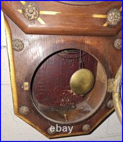 ANTIQUE SETH THOMAS OFFICE No. 3 WALL CHIME CLOCK WORKING 8 DAY DATED 1888 A
