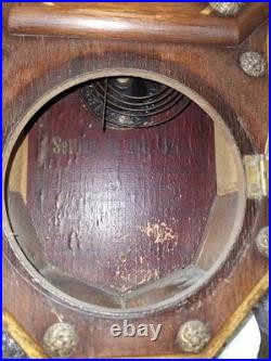 ANTIQUE SETH THOMAS OFFICE No. 3 WALL CHIME CLOCK WORKING 8 DAY DATED 1888 A