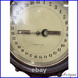 ANTIQUE SETH THOMAS OFFICE No. 6 CALENDAR DOUBLE-DIAL WALL CLOCK rosewood 8 DAY