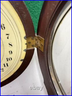 ANTIQUE SETH THOMAS OFFICE No. 6 CALENDAR DOUBLE-DIAL WALL CLOCK rosewood 8 DAY