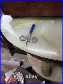 ANTIQUE SETH THOMAS OFFICE No. 6 CALENDAR DOUBLE-DIAL WALL CLOCK rosewood 8 DAY