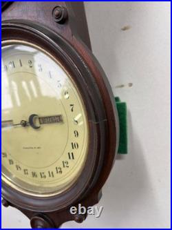 ANTIQUE SETH THOMAS OFFICE No. 6 CALENDAR DOUBLE-DIAL WALL CLOCK rosewood 8 DAY