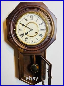 ANTIQUE SETH THOMAS REGULATOR WAll CLOCK 29 x 16 Walnut or Mahogany WORKS