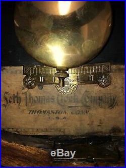 ANTIQUE SETH THOMAS U. S. A. FABULOUS 24 GALLERY CLOCK Circa 1900