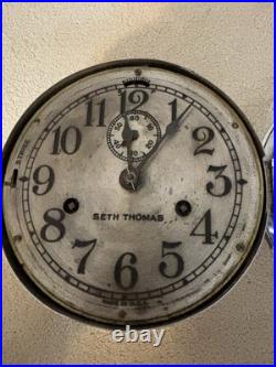 ANTIQUE Seth Thomas 6 Ship's Bell Marine Clock-8 Day-Runs & Strikes-Mayflower