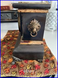 ANTIQUE Seth Thomas Mantle Clock With2 Keys Pendulum Chime Adamantine Untested