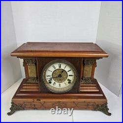 ANTIQUE Seth Thomas TRENT Mantle Clock With Key And Pendulum TESTED & WORKS