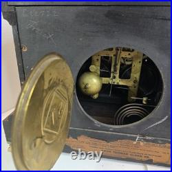 ANTIQUE Seth Thomas TRENT Mantle Clock With Key And Pendulum TESTED & WORKS