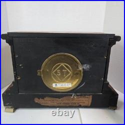 ANTIQUE Seth Thomas TRENT Mantle Clock With Key And Pendulum TESTED & WORKS