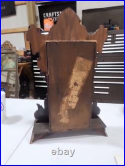 ANTIQUE VTG SETH THOMAS WOOD MANTLE CLOCK WORKS HAS KEY With Sun Pendent ANTIQUE VTG SETH THOMAS WOOD MANTLE CLOCK WORKS HAS KEY With Sun Pendent