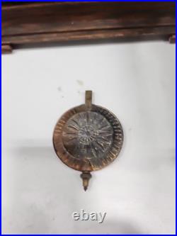 ANTIQUE VTG SETH THOMAS WOOD MANTLE CLOCK WORKS HAS KEY With Sun Pendent ANTIQUE VTG SETH THOMAS WOOD MANTLE CLOCK WORKS HAS KEY With Sun Pendent