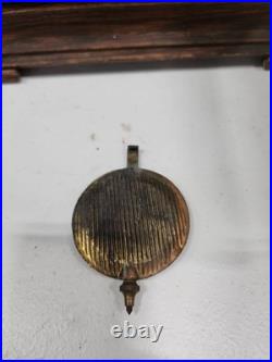 ANTIQUE VTG SETH THOMAS WOOD MANTLE CLOCK WORKS HAS KEY With Sun Pendent ANTIQUE VTG SETH THOMAS WOOD MANTLE CLOCK WORKS HAS KEY With Sun Pendent