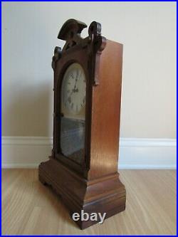 ANTIQUE mantel clock SETH THOMAS key wind 1800's BEAUTIFUL WALNUT