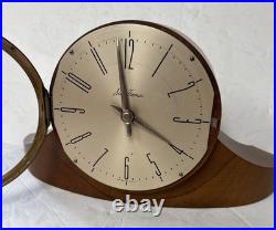 ART DECO 1940-50's WORKING Seth Thomas Wood Mantle Clock DYNAIRE 1W E022-007