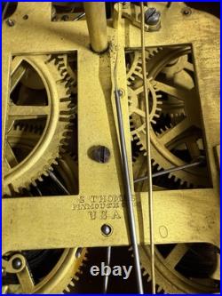 A Seth Thomas, Victorian Walnut and Parquetry Wall Clock Stunning Running Great