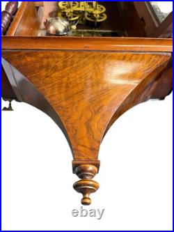 A Seth Thomas, Victorian Walnut and Parquetry Wall Clock Stunning Running Great