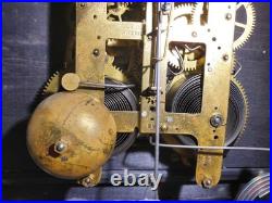 Antique 1800's SETH THOMAS Victorian Brown Adamantine Wood Grain Mantel Clock