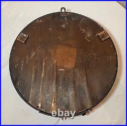 Antique 1800's Seth Thomas Jewelers wooden veneer wood advertisement wall clock Antique 1800's Seth Thomas Jewelers wooden veneer wood advertisement wall clock