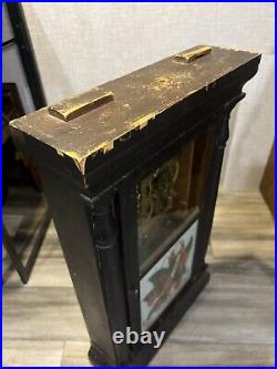 Antique 1800s Seth THOMAS Weight Driven Wooden COLUMN Clock PENDULUM MACHANICAL