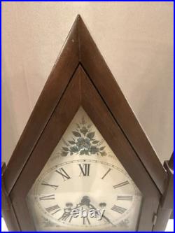 Antique 1800s Seth Thomas Steeple Wood Mantel Clock 8-DayChimeKey-windWORKS